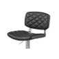 Lot de 2 tabourets design en simili cuir noir uni, ALVERO Lot de 2 tabourets design en simili cuir noir uni, ALVERO
