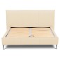 Lit design en cuir italien de luxe AURENE, beige, 180x200 Lit design en cuir italien de luxe AURENE, beige, 180x200