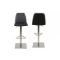 Tabouret design en simili cuir noir, AMSTERDAM Tabouret design en simili cuir noir, AMSTERDAM