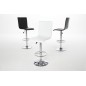 Lot de 2 tabourets design en simili cuir blanc, AZINA Lot de 2 tabourets design en simili cuir blanc, AZINA