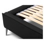 Lit design en cuir italien de luxe AURENE, noir, 160x200 Lit design en cuir italien de luxe AURENE, noir, 160x200