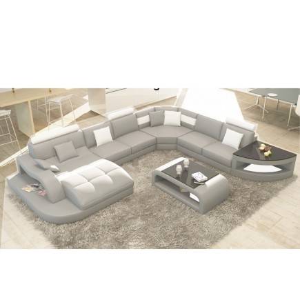 1er paiement de la commande de anapé d'angle en cuir italien 8 places nordik, personnalisé, canapé d'angle en cuir italien 8 pla