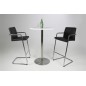 Lot de 2 tabourets design en simili cuir noir, SIGMA Lot de 2 tabourets design en simili cuir noir, SIGMA