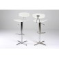 Lot de 2 tabourets design en cuir reconstitué noir, BLUNT Lot de 2 tabourets design en cuir reconstitué noir, BLUNT