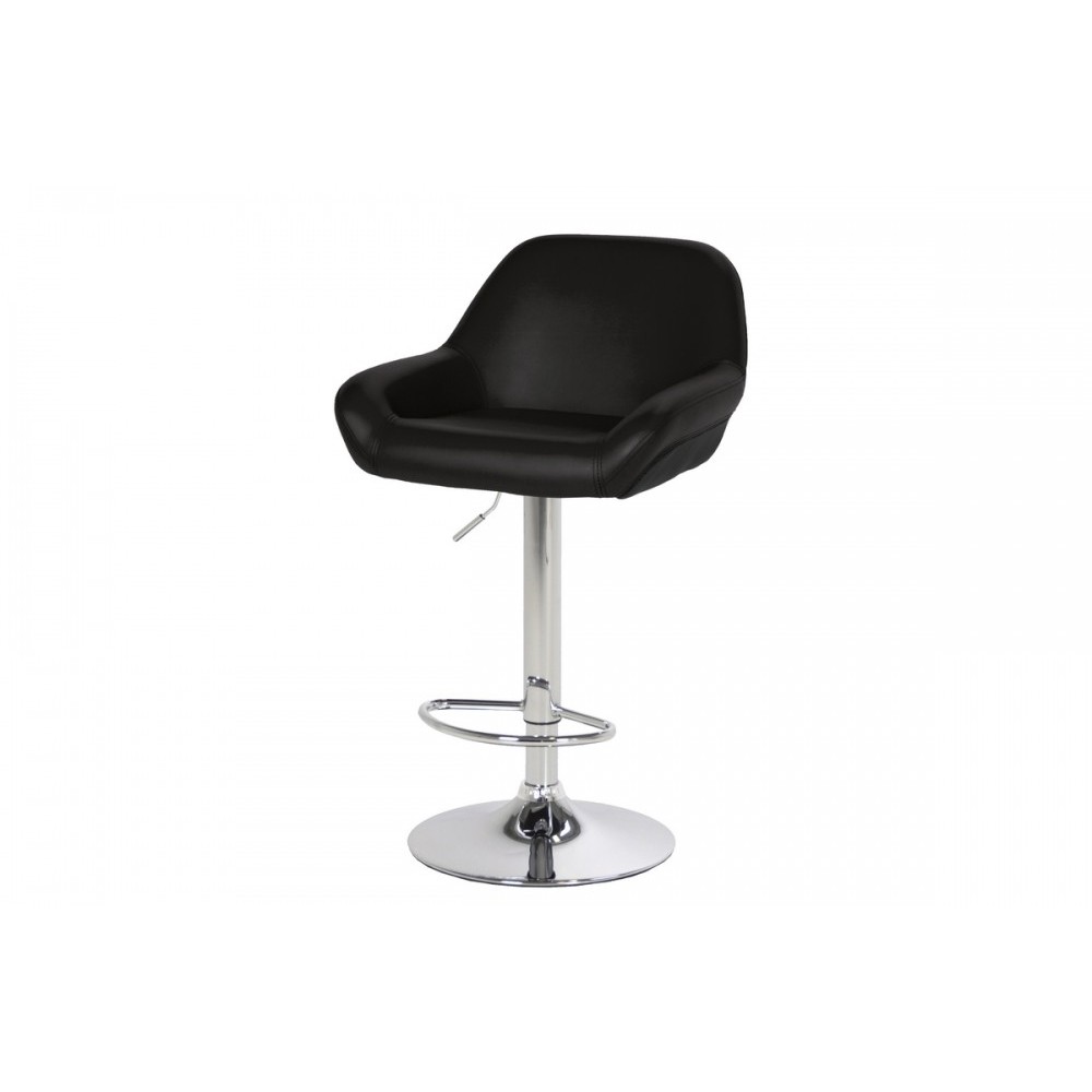 Tabouret design en simili cuir noir, CASTA Tabouret design en simili cuir noir, CASTA