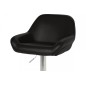 Tabouret design en simili cuir noir, CASTA Tabouret design en simili cuir noir, CASTA