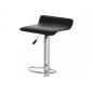 Lot de 2 tabourets design en simili cuir blanc, DAVINO, Noir Lot de 2 tabourets design en simili cuir blanc, DAVINO, Noir