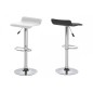 Lot de 2 tabourets design en simili cuir blanc, DAVINO, Noir Lot de 2 tabourets design en simili cuir blanc, DAVINO, Noir