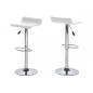 Lot de 2 tabourets design en simili cuir blanc, DAVINO Lot de 2 tabourets design en simili cuir blanc, DAVINO