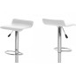 Lot de 2 tabourets design en simili cuir blanc, DAVINO Lot de 2 tabourets design en simili cuir blanc, DAVINO