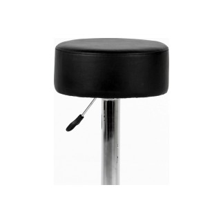 Lot de 2 tabourets design en simili cuir noir, DUSTIN