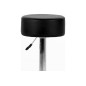Lot de 2 tabourets design en simili cuir noir, DUSTIN