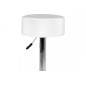Lot de 2 tabourets design en simili cuir blanc, DUSTIN Lot de 2 tabourets design en simili cuir blanc, DUSTIN