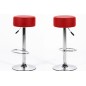 Lot de 2 tabourets design en simili cuir rouge, DUSTIN Lot de 2 tabourets design en simili cuir rouge, DUSTIN