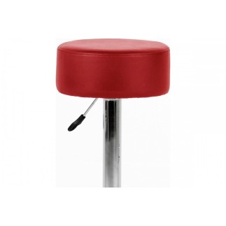 Lot de 2 tabourets design en simili cuir rouge, DUSTIN