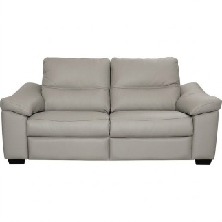 Canapé 2 places en 100% tout cuir épais italien vachette hambourg, couleur chocolat clair - Mobilier Privé