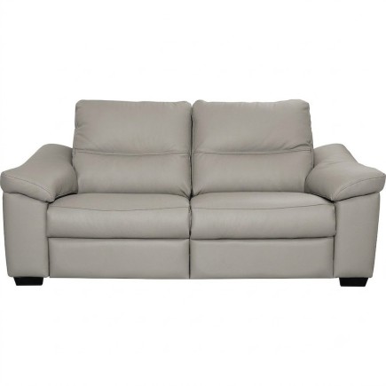 Canapé 2 places en 100% tout cuir épais italien vachette hambourg, couleur chocolat clair - Mobilier Privé