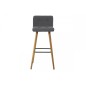 Lot de 2 tabourets design en tissu gris clair, FRAZER Lot de 2 tabourets design en tissu gris clair, FRAZER