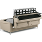 Canapé 3 places convertible en cuir italien de luxe PACHA, beige Canapé 3 places convertible en cuir italien de luxe PACHA, beige