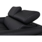 Canapé 3 places convertible en cuir italien de luxe PACHA, noir