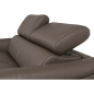 Canapé 3 places convertible en cuir italien de luxe PACHA, taupe