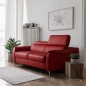 copie de Canapé 3 places convertible en cuir italien de luxe PACHA, rouge foncé copie de Canapé 3 places convertible en cuir italien de luxe PACHA, rouge foncé