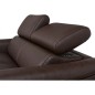 Canapé 3 places convertible en cuir italien de luxe PACHA, chocolat