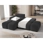 Canapé d'angle convertible en tissu bouclette gris anthracite luxe 3-4 places , angle gauche Canapé d'angle convertible en tissu bouclette gris anthracite luxe 3-4 places , angle gauche