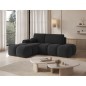 Canapé d'angle convertible en tissu bouclette gris anthracite luxe 3-4 places , angle gauche Canapé d'angle convertible en tissu bouclette gris anthracite luxe 3-4 places , angle gauche