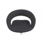 Lot de 2 tabourets design en tissu anthracite et simili cuir noir, GRECO, Gris / noir Lot de 2 tabourets design en tissu anthracite et simili cuir noir, GRECO, Gris / noir