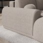 Canapé d'angle convertible en tissu bouclette beige 3-4 places, VITANO , angle gauche Canapé d'angle convertible en tissu bouclette beige 3-4 places, VITANO , angle gauche