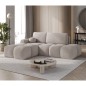 Canapé d'angle convertible en tissu bouclette beige 3-4 places, VITANO , angle gauche Canapé d'angle convertible en tissu bouclette beige 3-4 places, VITANO , angle gauche