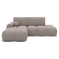 Canapé d'angle convertible en tissu bouclette beige 3-4 places, VITANO , angle gauche Canapé d'angle convertible en tissu bouclette beige 3-4 places, VITANO , angle gauche