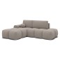 Canapé d'angle convertible en tissu bouclette beige 3-4 places, VITANO , angle gauche Canapé d'angle convertible en tissu bouclette beige 3-4 places, VITANO , angle gauche