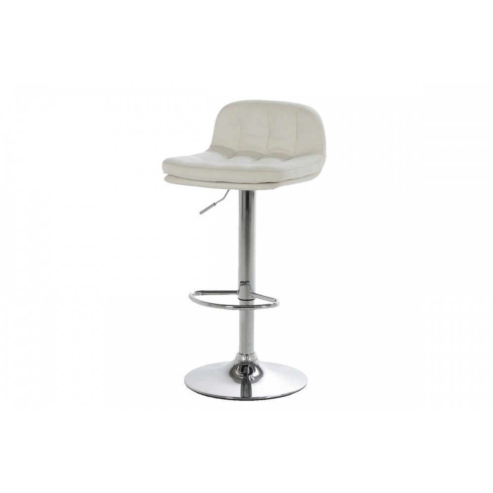Tabouret design en simili cuir blanc, HANOVRE Tabouret design en simili cuir blanc, HANOVRE