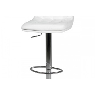 Tabouret design en simili cuir blanc, HANOVRE