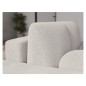 Canapé d'angle convertible en tissu bouclette blanc cassé 3-4 places, VITANO , angle gauche