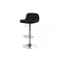 Tabouret design en simili cuir noir, HANOVRE Tabouret design en simili cuir noir, HANOVRE