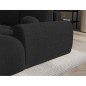 Canapé d'angle convertible en tissu bouclette anthracite 3-4 places, VITANO, angle DROIT