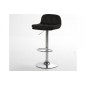 Tabouret design en simili cuir noir, HANOVRE Tabouret design en simili cuir noir, HANOVRE
