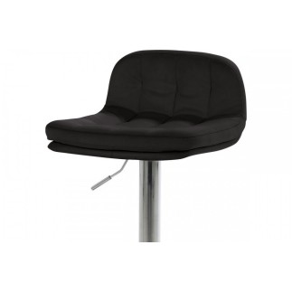 Tabouret design en simili cuir noir, HANOVRE