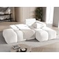 Canapé d'angle convertible en tissu bouclette blanc cassé 3-4 places, VITANO , angle droit Canapé d'angle convertible en tissu bouclette blanc cassé 3-4 places, VITANO , angle droit
