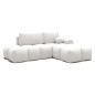 Canapé d'angle convertible en tissu bouclette blanc cassé 3-4 places, VITANO , angle droit Canapé d'angle convertible en tissu bouclette blanc cassé 3-4 places, VITANO , angle droit