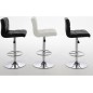 Lot de 2 tabourets design en simili cuir noir, HORACE Lot de 2 tabourets design en simili cuir noir, HORACE