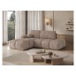 Canapé d'angle convertible en velours cottelé marron 3-4 places, VITANO , angle gauche Canapé d'angle convertible en velours cottelé marron 3-4 places, VITANO , angle gauche