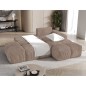 Canapé d'angle convertible en velours cottelé marron 3-4 places, VITANO , angle droit Canapé d'angle convertible en velours cottelé marron 3-4 places, VITANO , angle droit