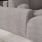 Canapé d'angle convertible en velours cottelé beige 3-4 places, VITANO , angle gauche Canapé d'angle convertible en velours cottelé beige 3-4 places, VITANO , angle gauche