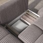 Canapé d'angle convertible en velours cottelé beige 3-4 places, VITANO , angle gauche Canapé d'angle convertible en velours cottelé beige 3-4 places, VITANO , angle gauche