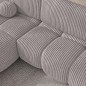 Canapé d'angle convertible en velours cottelé beige 3-4 places, VITANO , angle gauche Canapé d'angle convertible en velours cottelé beige 3-4 places, VITANO , angle gauche