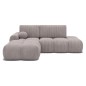 Canapé d'angle convertible en velours cottelé beige 3-4 places, VITANO , angle gauche Canapé d'angle convertible en velours cottelé beige 3-4 places, VITANO , angle gauche
